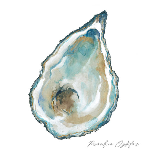 Small - Pacific Oyster By Carol Robinson - Blue Classy Art