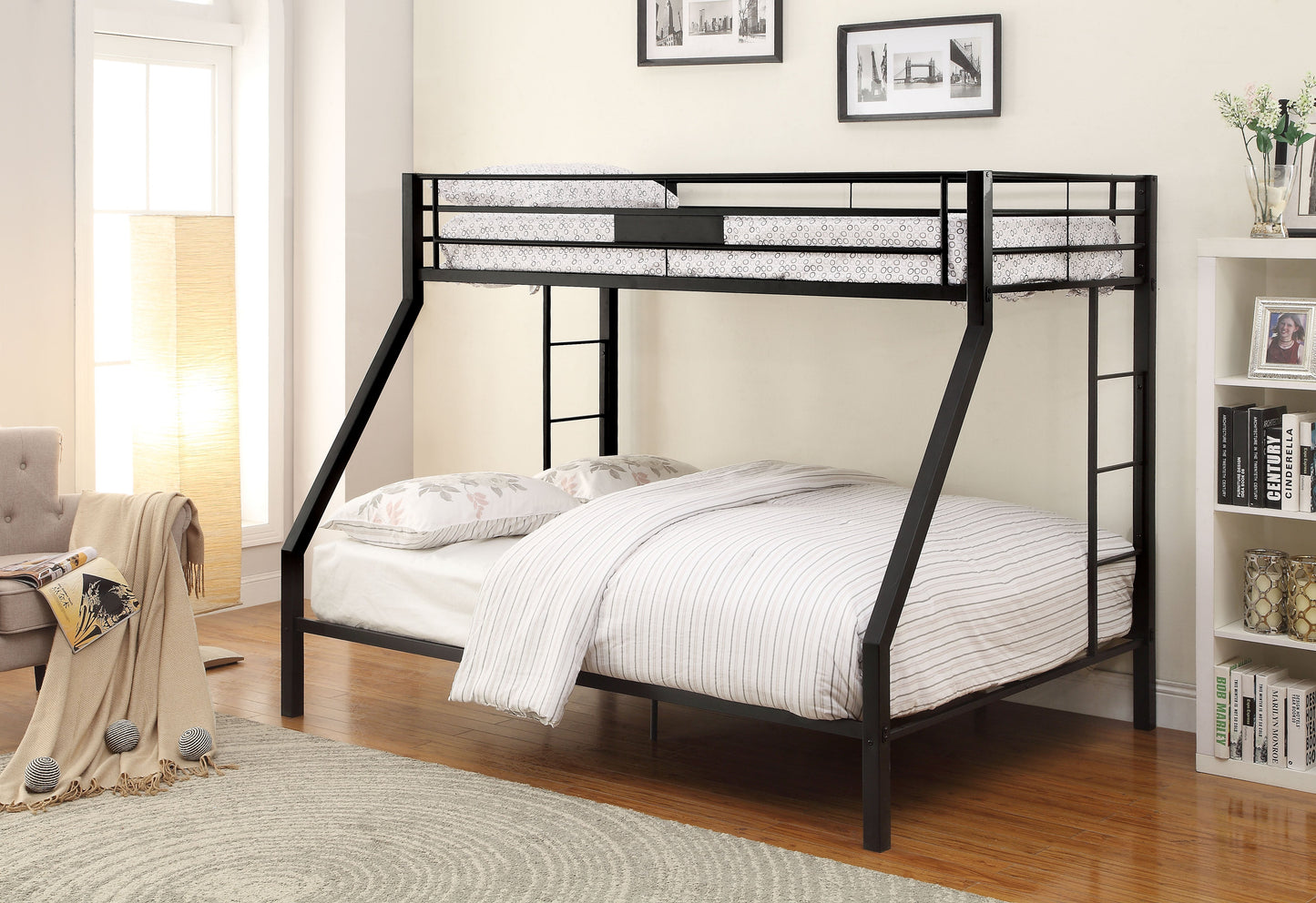 Limbra Sandy Black Bunk Bed (Twin XL/Queen) ACME East