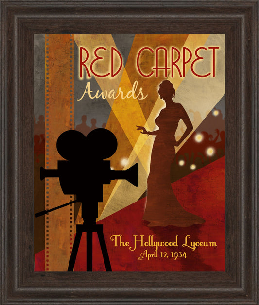 Red Carpet Awards By Conrad Knutsen - Framed Print Wall Art - Red Classy Art