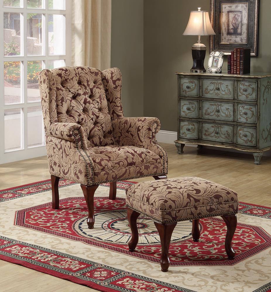 Queen Anne Light Brown Accent Chair Coaster Z2 Premium