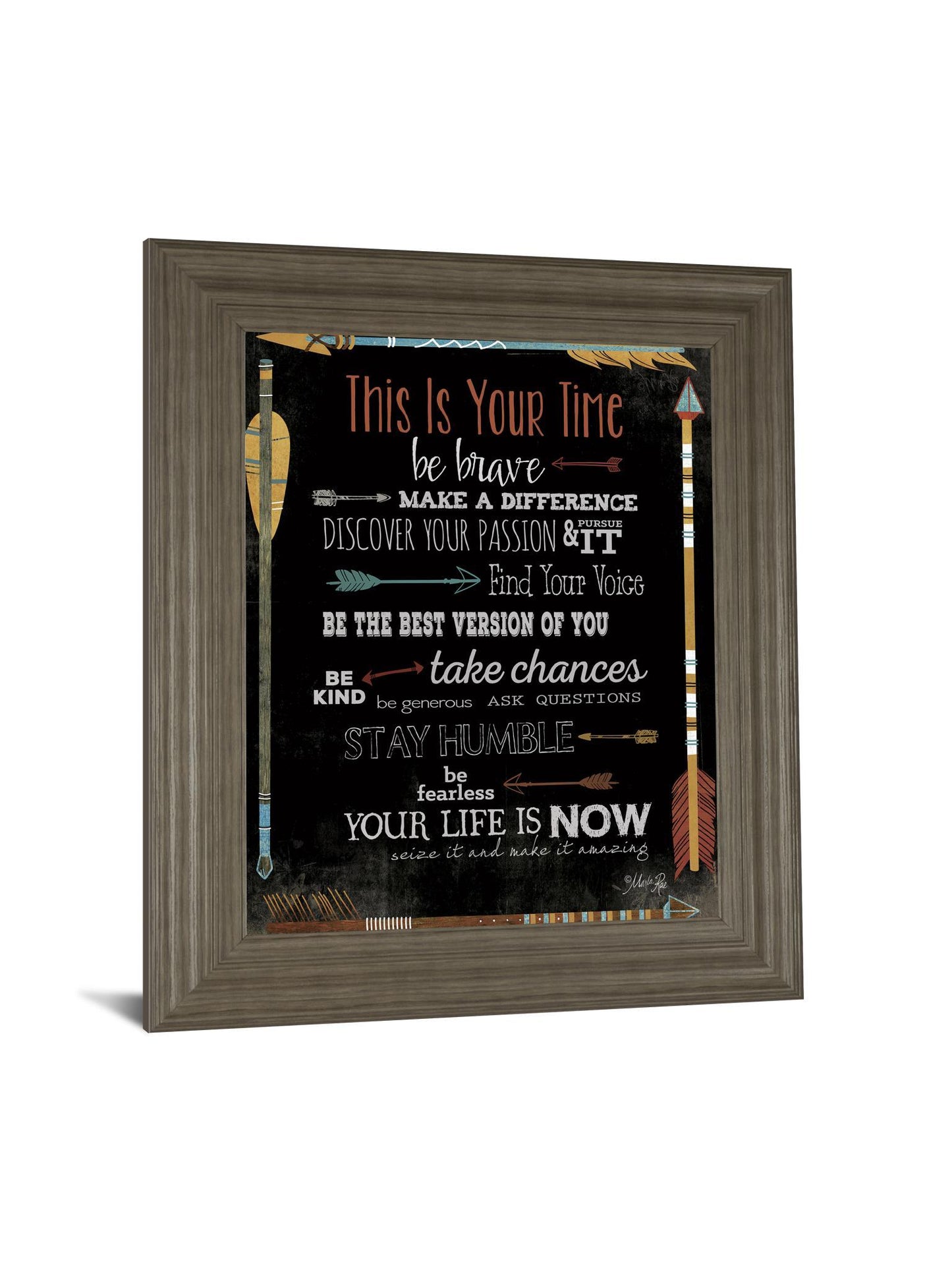 This Is Your Time By Marla Rae - Framed Print Wall Art - Black Classy Art