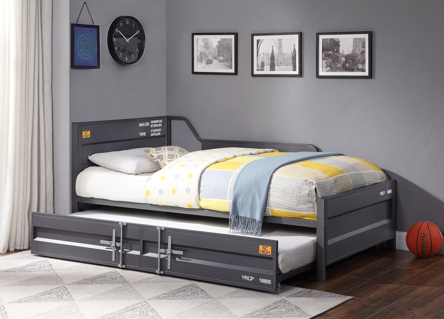 Cargo Gunmetal Daybed & Trundle (Twin Size) ACME East