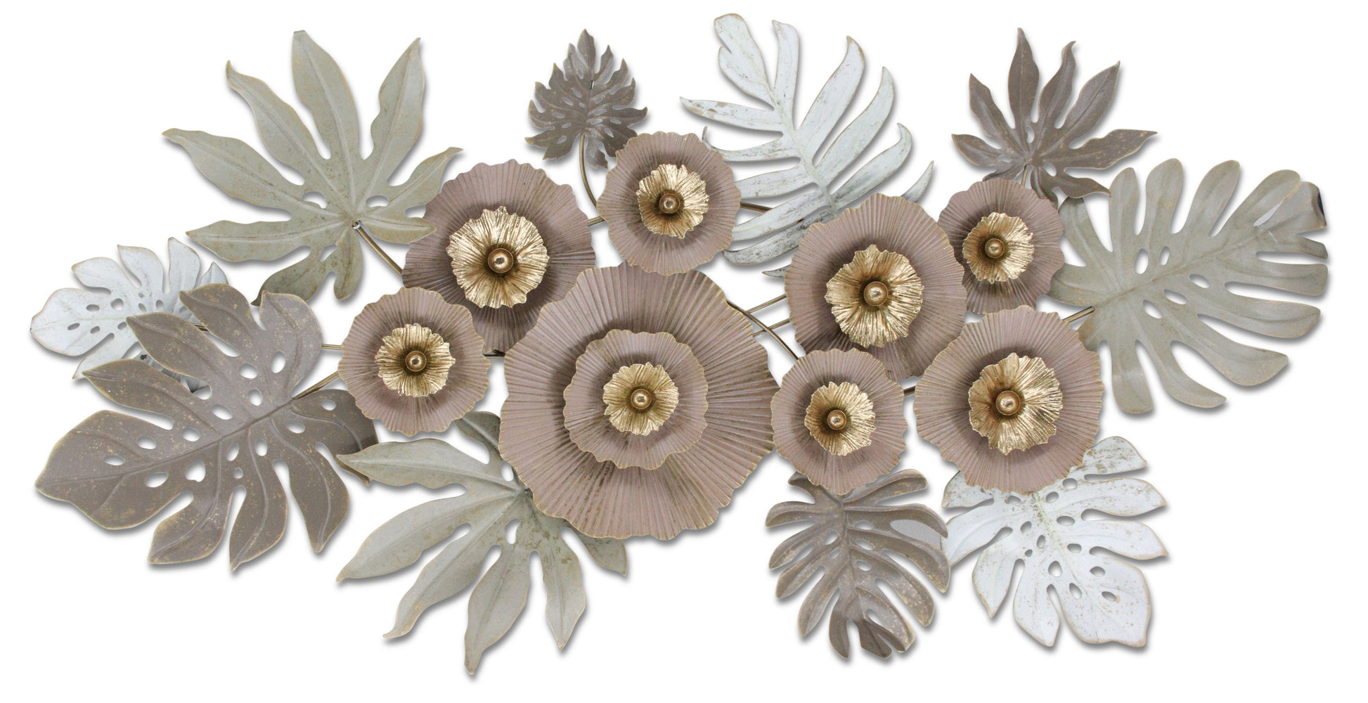 53x28 Metal Wall Decor - Gray Classy Art