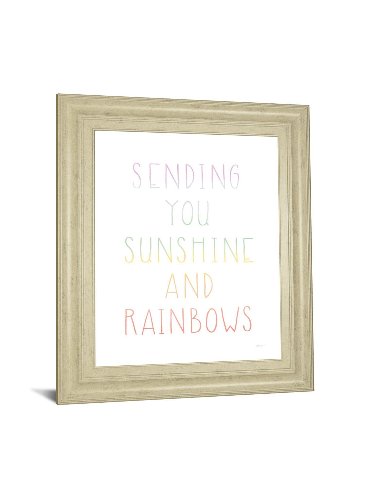 Lets Chase Rainbows VI By Jenaya Jackson - Framed Print Wall Art - White Classy Art