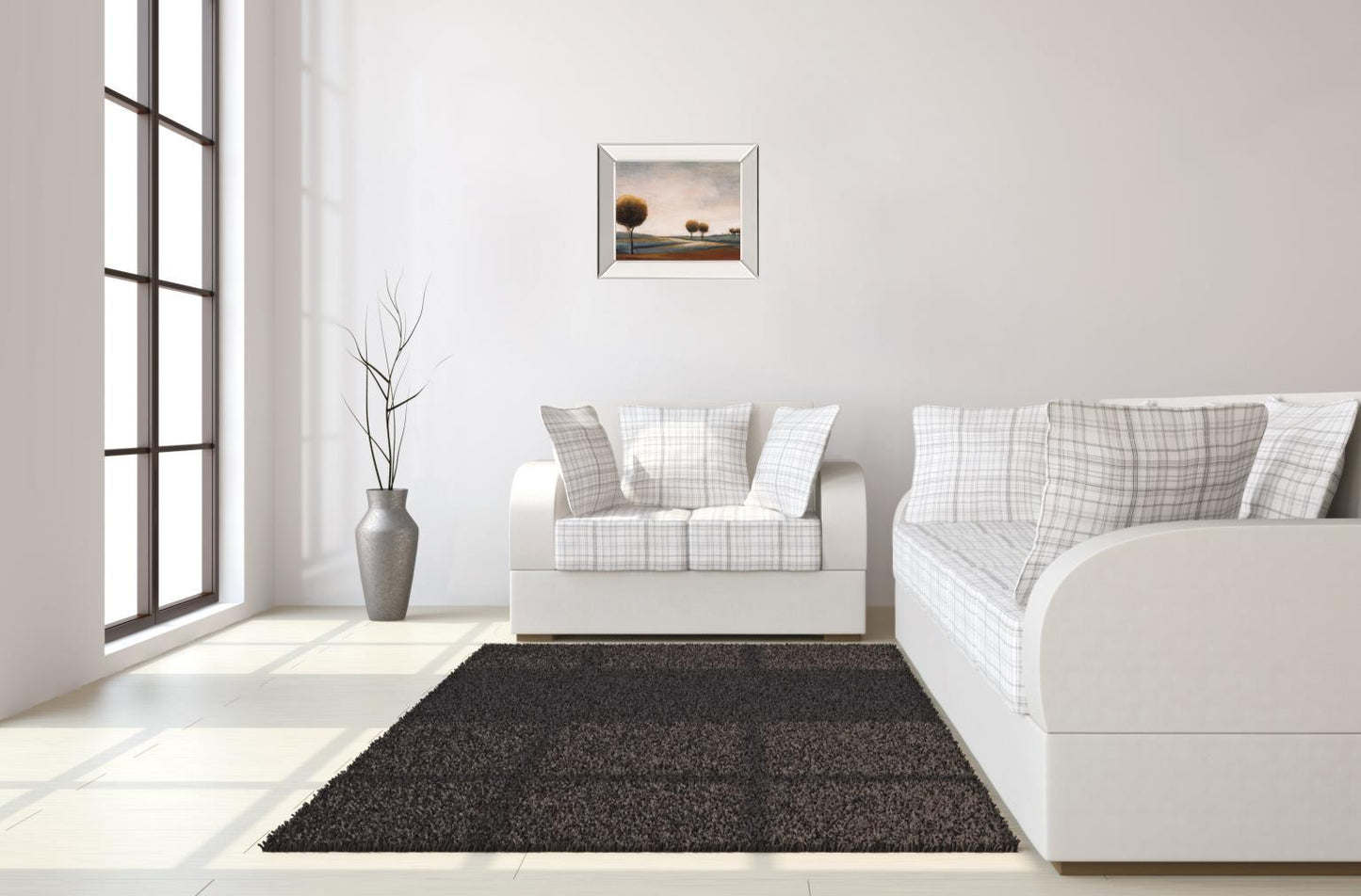 Tranquil Plains I By Ursula Salemink-Roos - Mirror Framed Print Wall Art - Dark Brown Classy Art