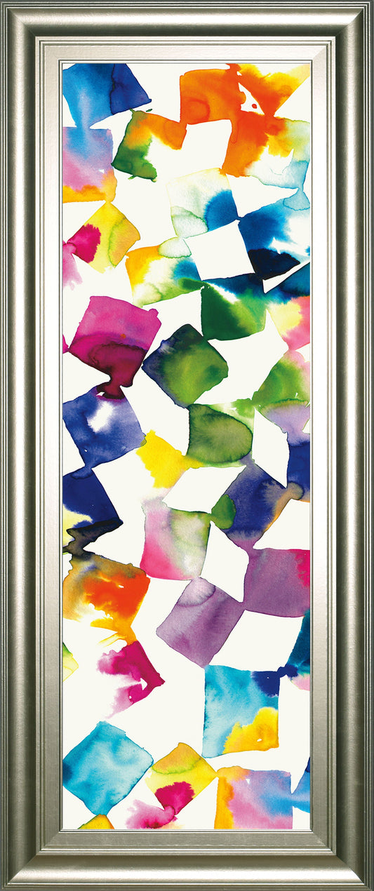 Colorful Cubes Il By Wild Apple Portfolio - Framed Print Wall Art - Blue Classy Art