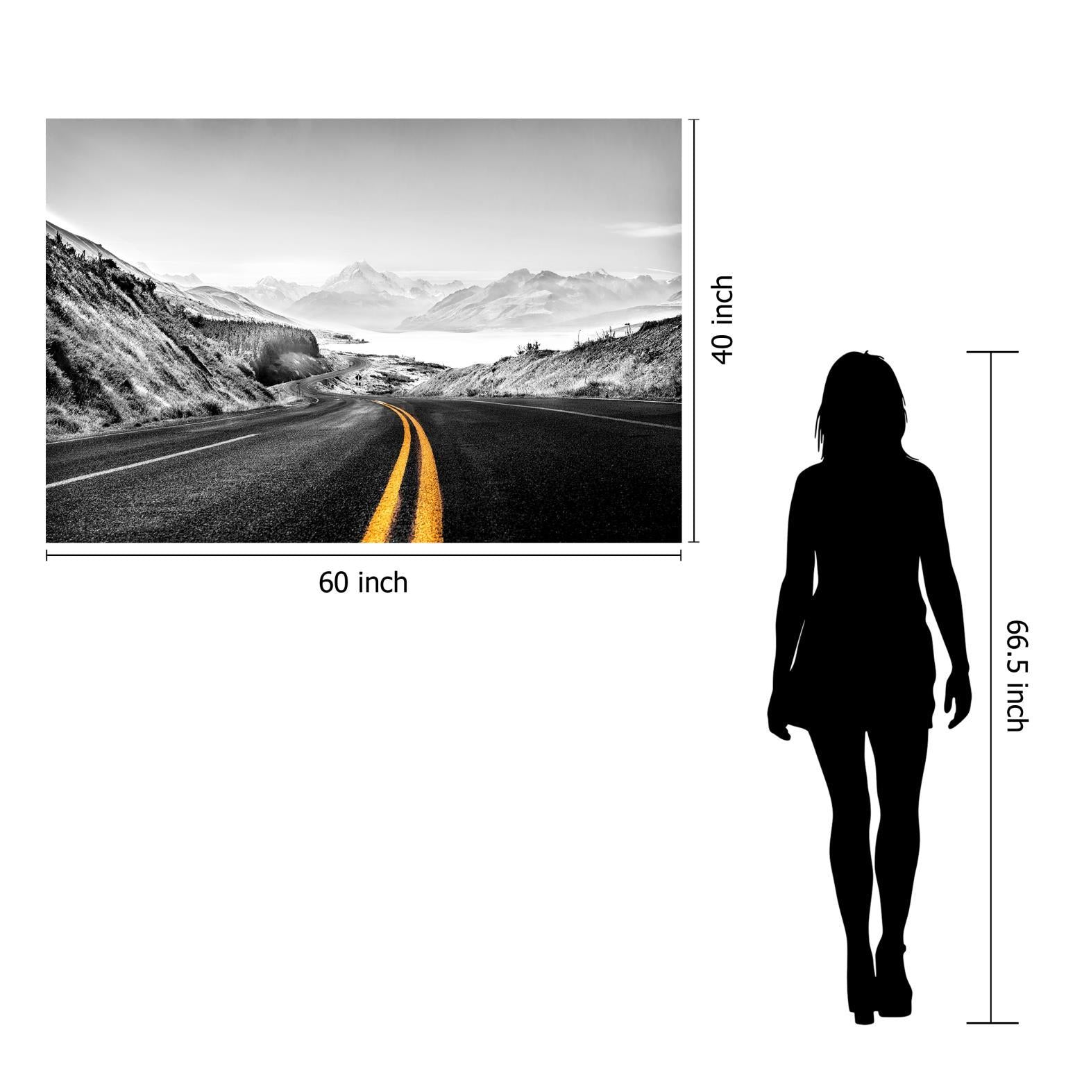 Tempered Glass Plus Foil Road - Dark Gray Classy Art