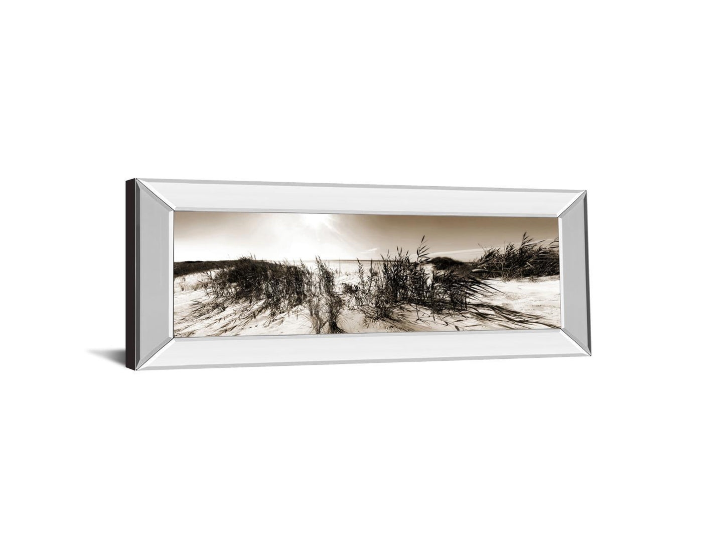 The Wind In The Dunes I By Noah Bay - Mirror Framed Print Wall Art - Gold Classy Art