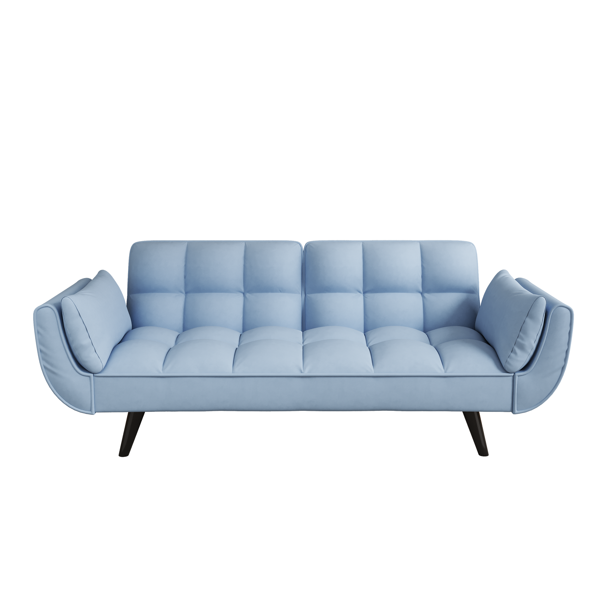 57 "blue sofa Soft two armrests throw pillow pillow comfortable fit apartment bedroom small space House to Home Furnishings LLC