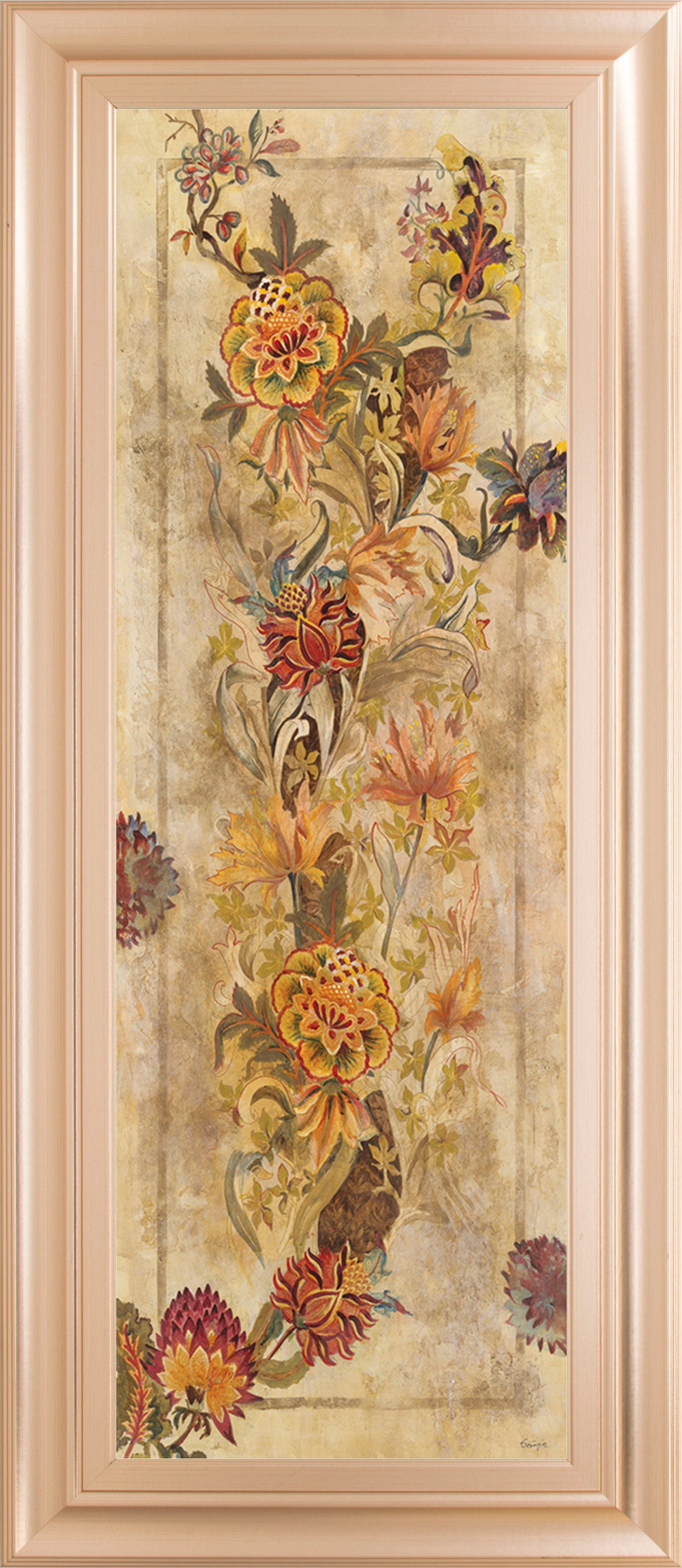 18x42 Fleur Delicate Il By Georgie - Beige Classy Art