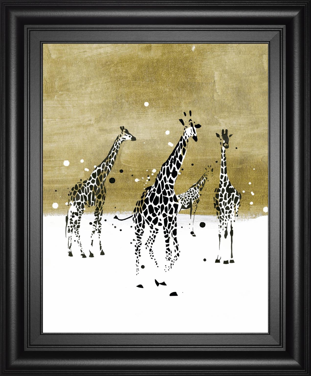 22x26 Spotted Giraffe II By Annie Warren - Light Brown Classy Art