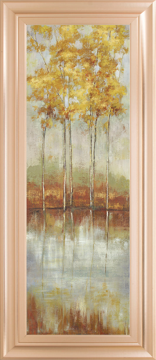 Reflections Il By Allison Pearce - Framed Print Wall Art - Yellow Classy Art