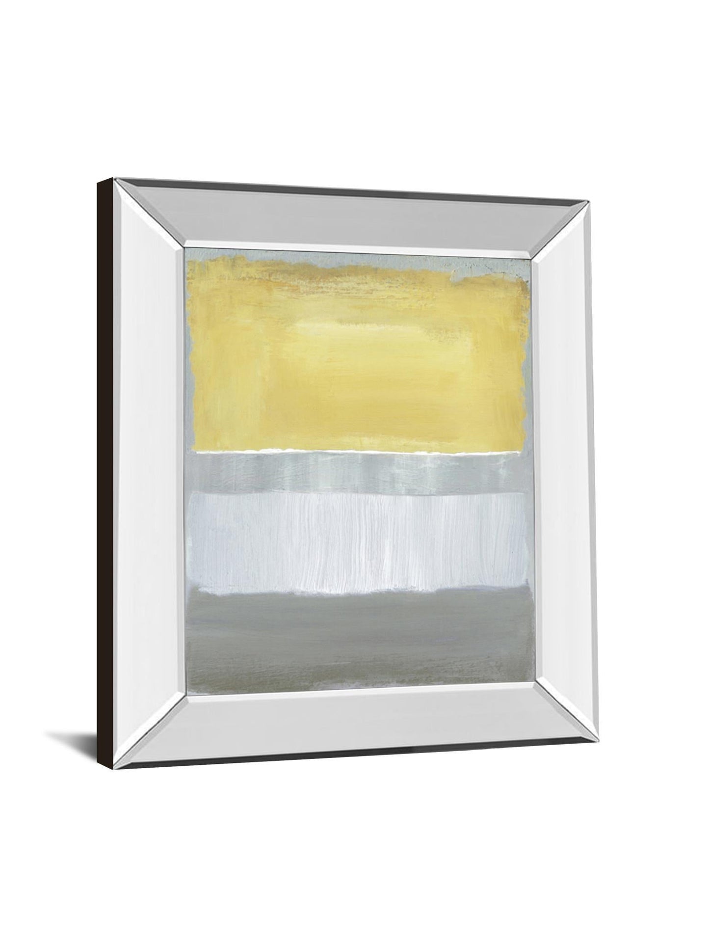 Halflight I By Caroline Gold - Mirror Framed Print Wall Art - Yellow Classy Art