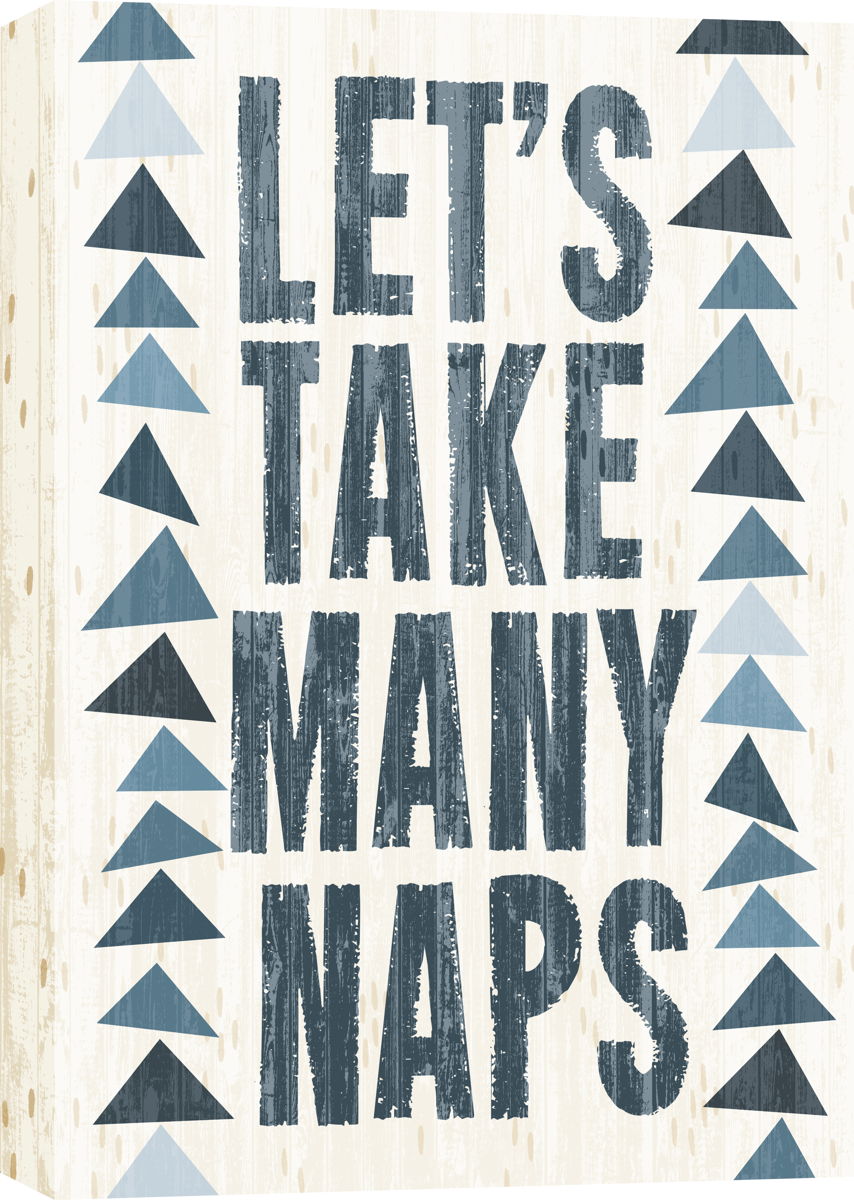 Mixed Media Canvas Let's Take Many Maps - Blue Classy Art