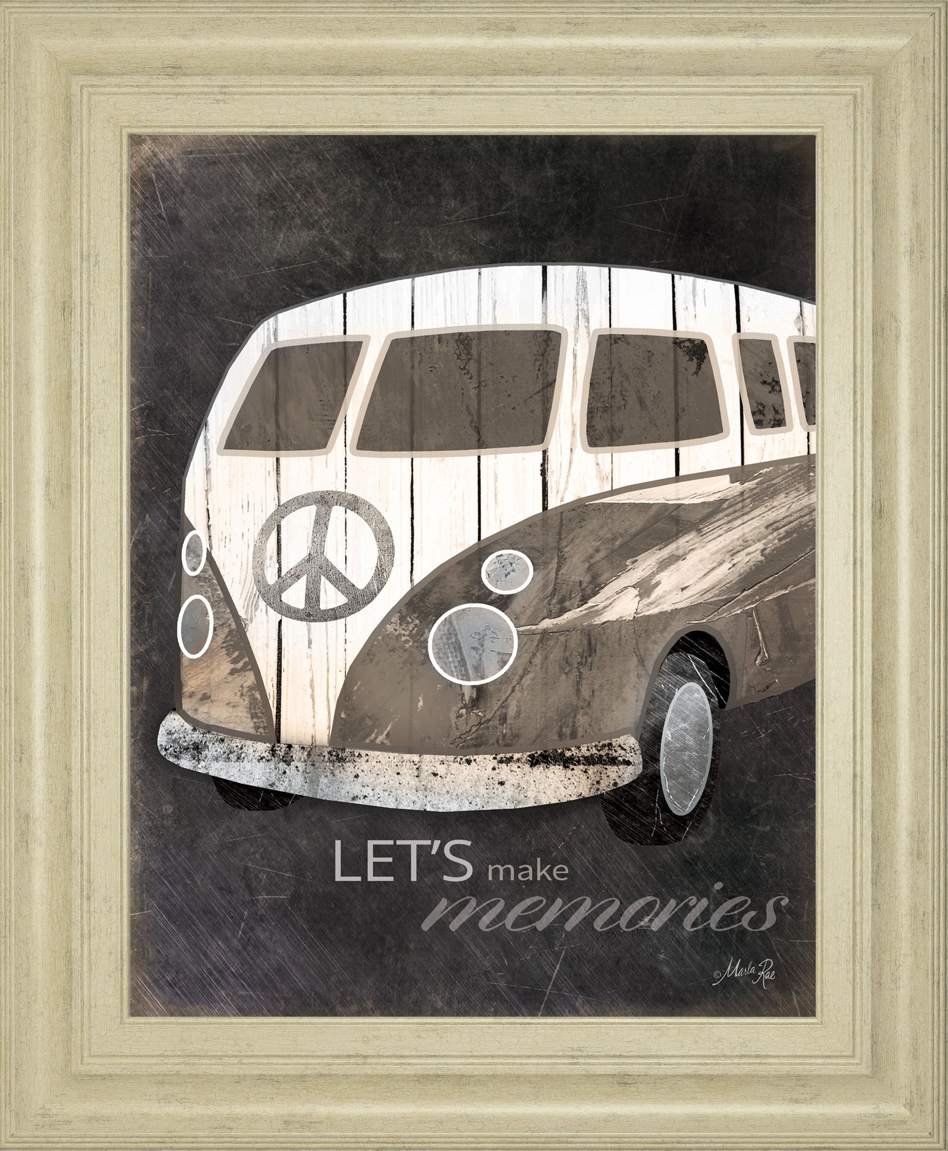 Let's Make Memories By Marla Rae - Framed Print Wall Art - Dark Gray Classy Art