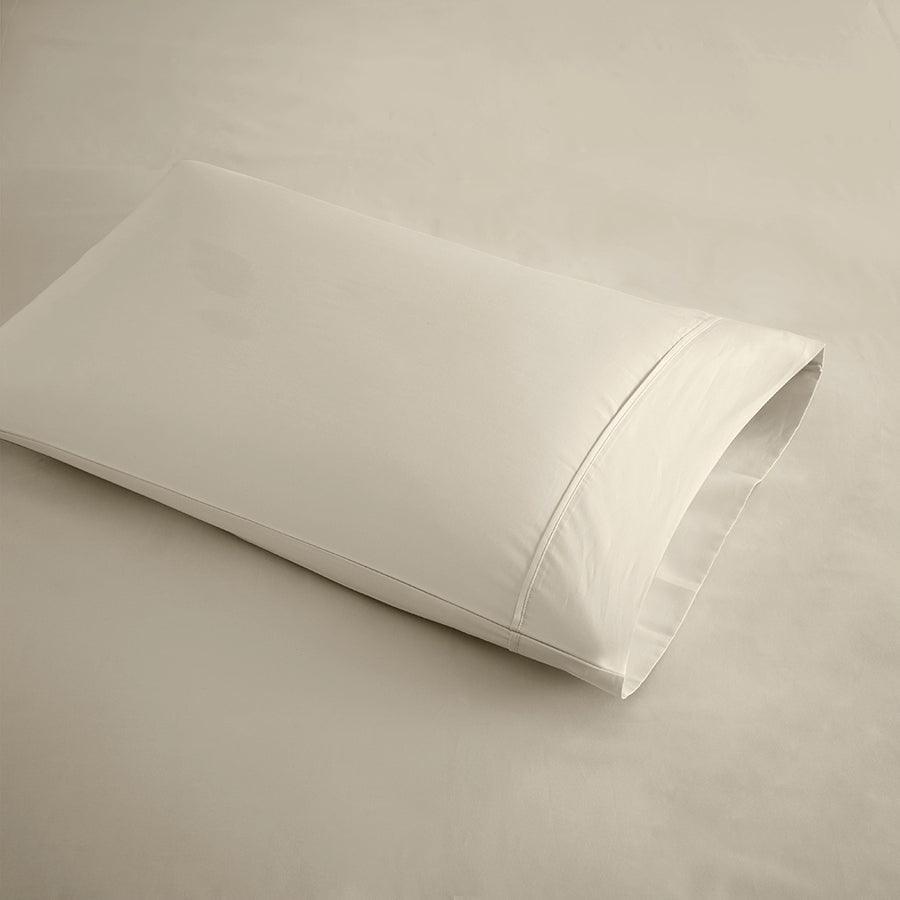 400 Thread Count Wrinkle Resistant Cotton Sateen Sheet Set Cal King Ivory Olliix.com