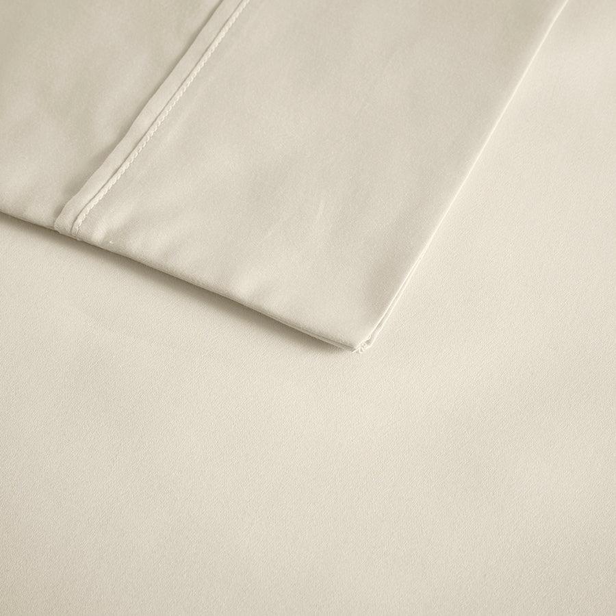 400 Thread Count Wrinkle Resistant Cotton Sateen Sheet Set Cal King Ivory Olliix.com