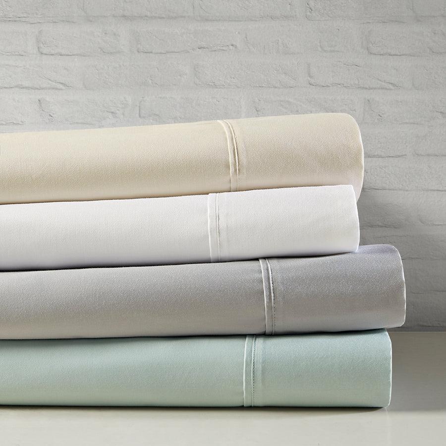 400 Thread Count Wrinkle Resistant Cotton Sateen Sheet Set Cal King Ivory Olliix.com