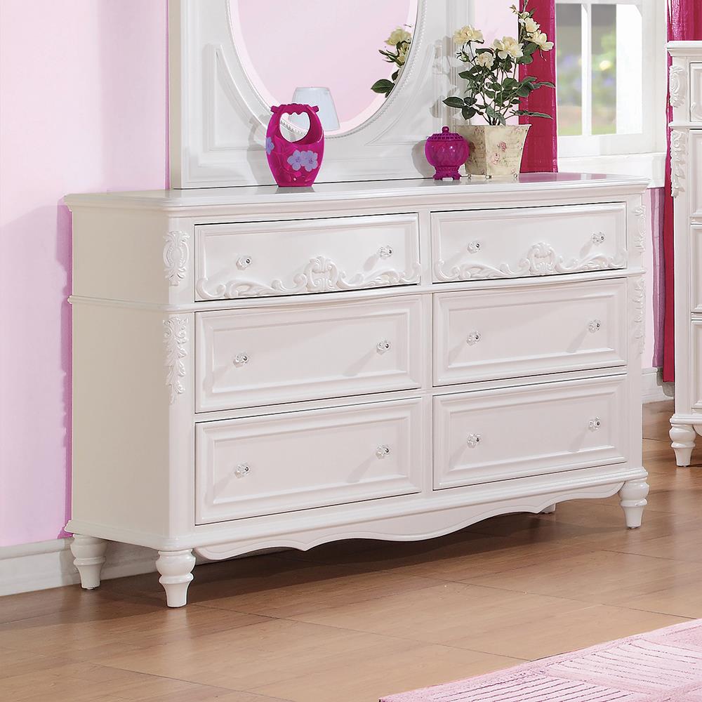 Caroline White Dresser Coaster Z2 Premium