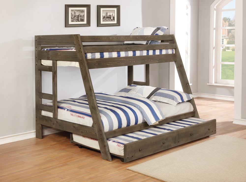 G400831 Wrangle Hill Twin-over-Full Bunk Bed Coaster Z2 Premium