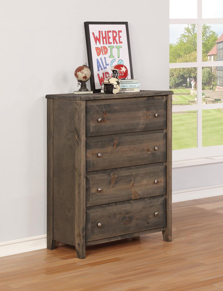 Wrangle Hill Gun Smoke Four-Drawer Chest Coaster Z2 Premium