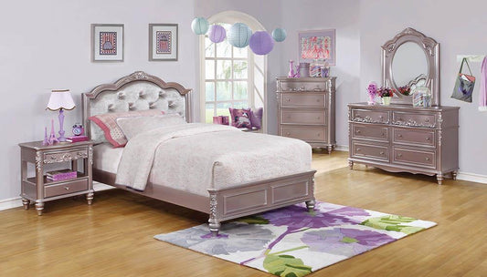 Caroline Metallic Lilac Full Bed Coaster Z2 Premium