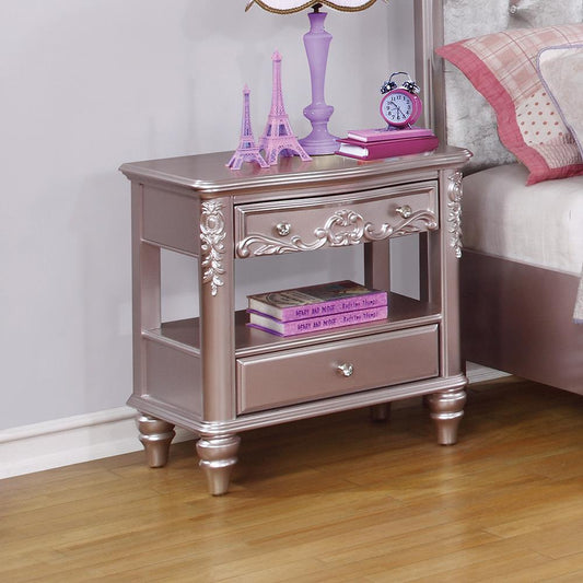 Caroline Metallic Lilac Nightstand Coaster Z2 Premium