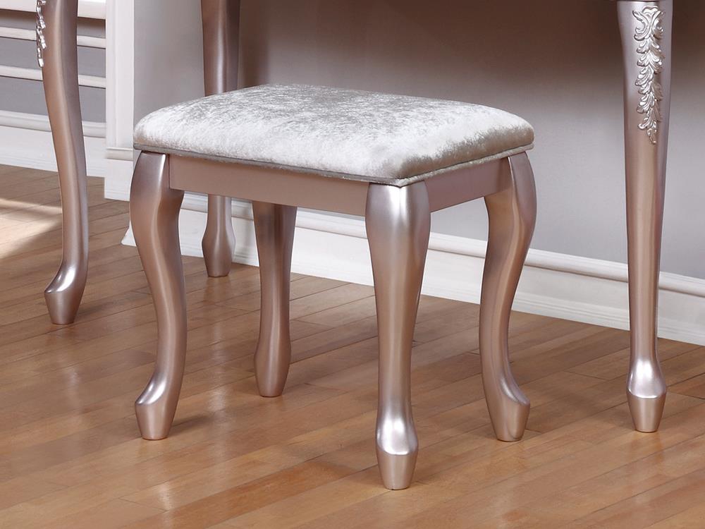 Caroline Metallic Lilac Vanity Stool Coaster Z2 Premium