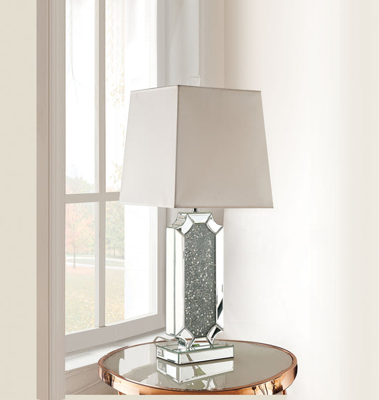 Noralie Mirrored & Faux Diamonds Table Lamp ACME East