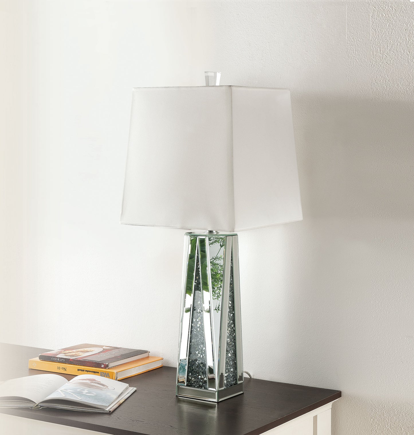 Noralie Mirrored & Faux Diamonds Table Lamp ACME East