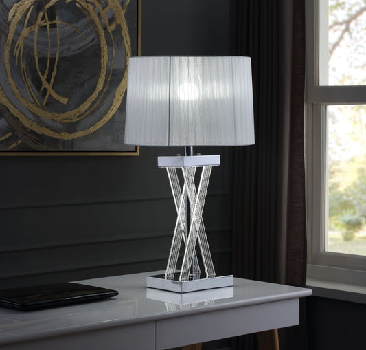 Mallory Clear Acrylic & Chrome Table Lamp ACME East