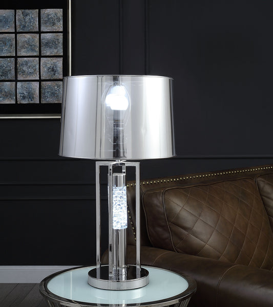 Olsen Clear Acrylic & Chrome Table Lamp ACME East