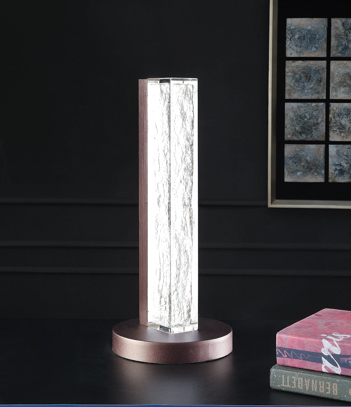 Vreni Clear & Brown Table Lamp ACME East