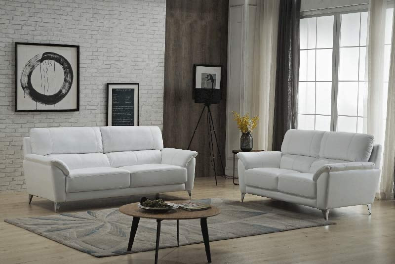 ESF Furniture - Extravaganza 406 2 Piece Sofa Set in White - 406-2SET ESF Furniture