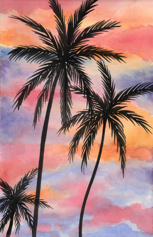 Small - Sunset Beach II By Nicholas Biscardi - Pink Classy Art