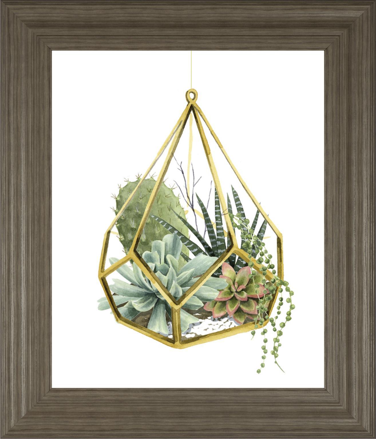 22x26 Wild Terrarium II By Grace Popp - Green Classy Art