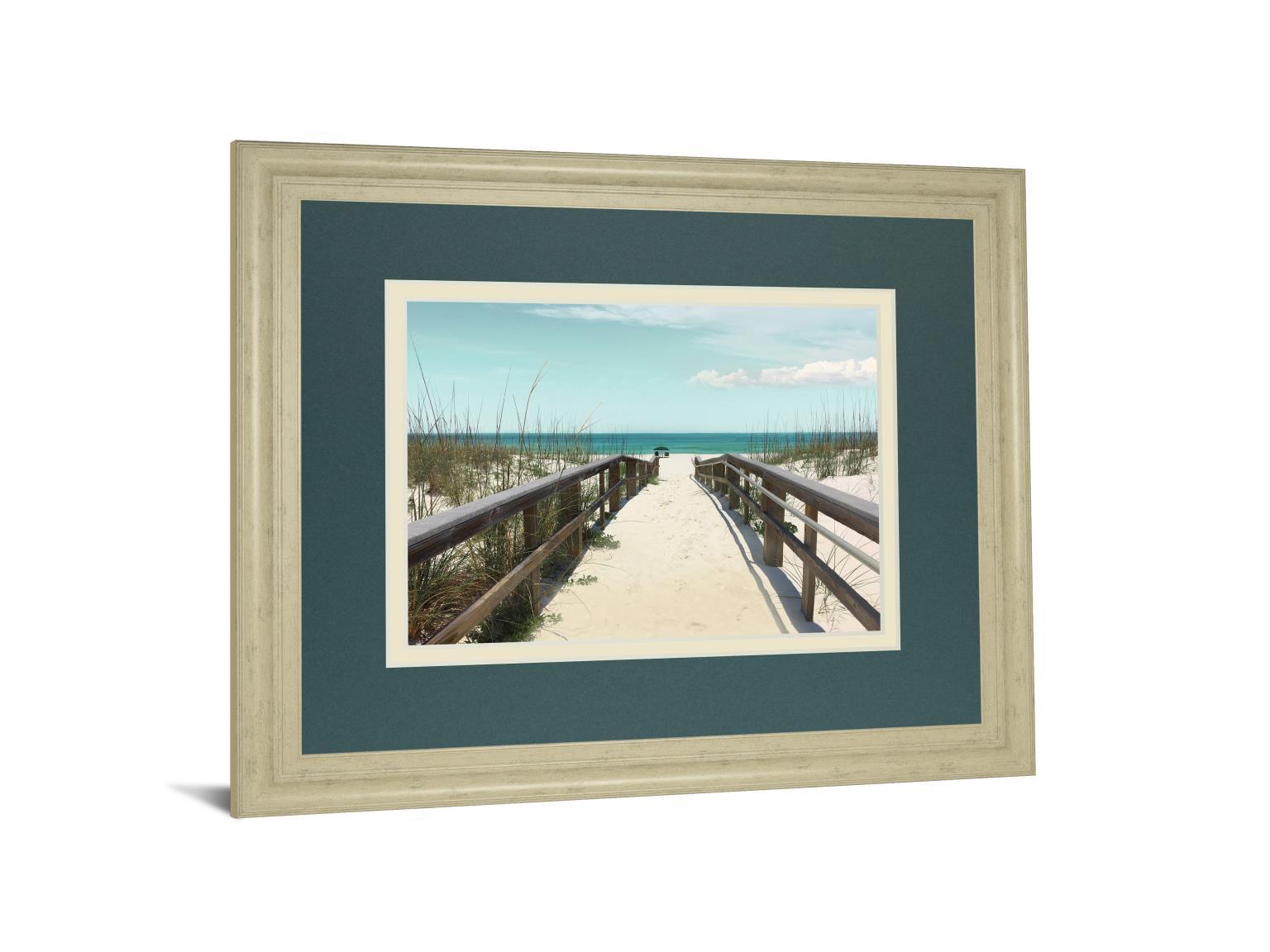 Welcome To Paradise By Nan - Framed Print Wall Art - Beige Classy Art