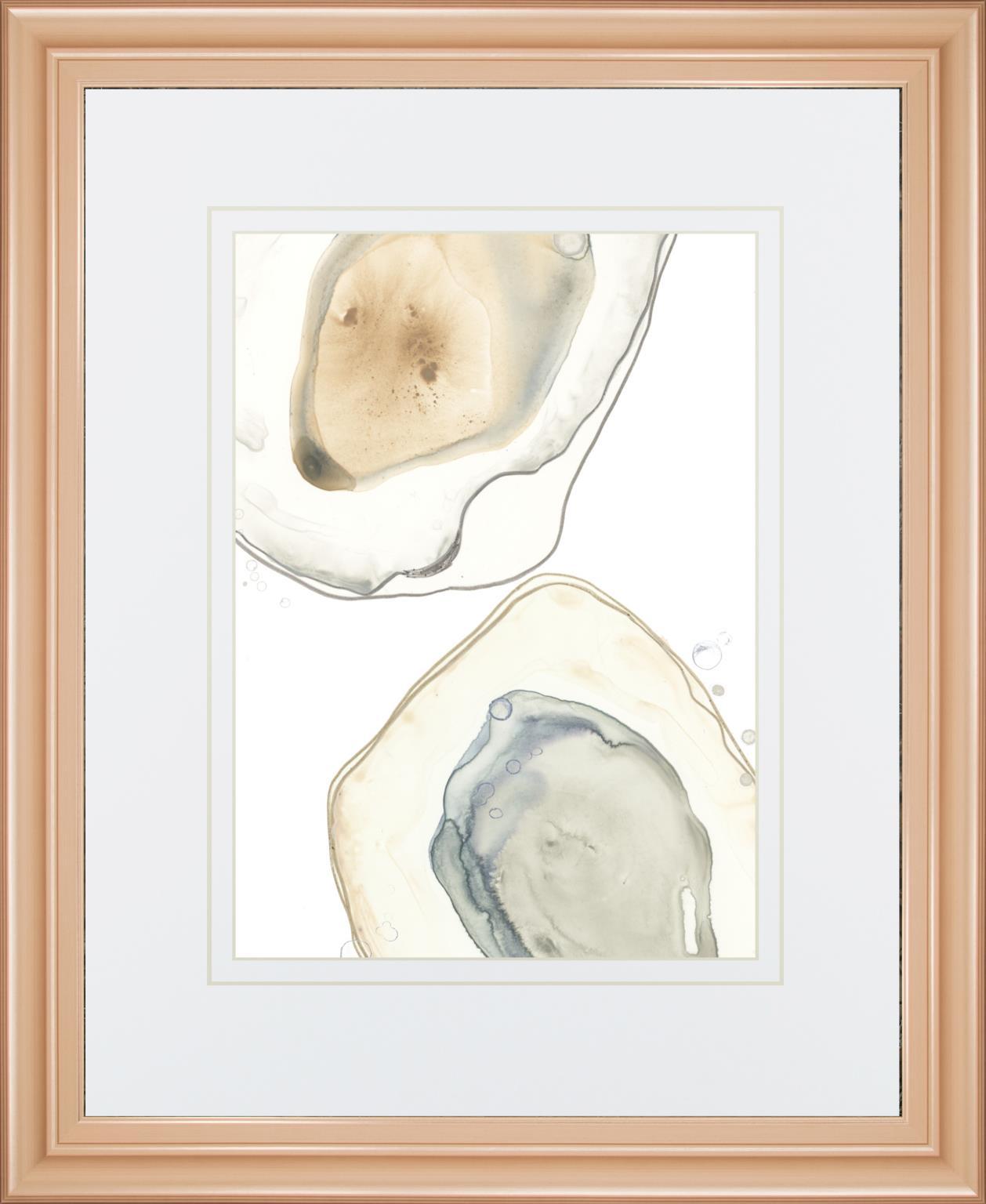 34x40 Ocean Oysters III By June Erica Vess - Light Blue Classy Art