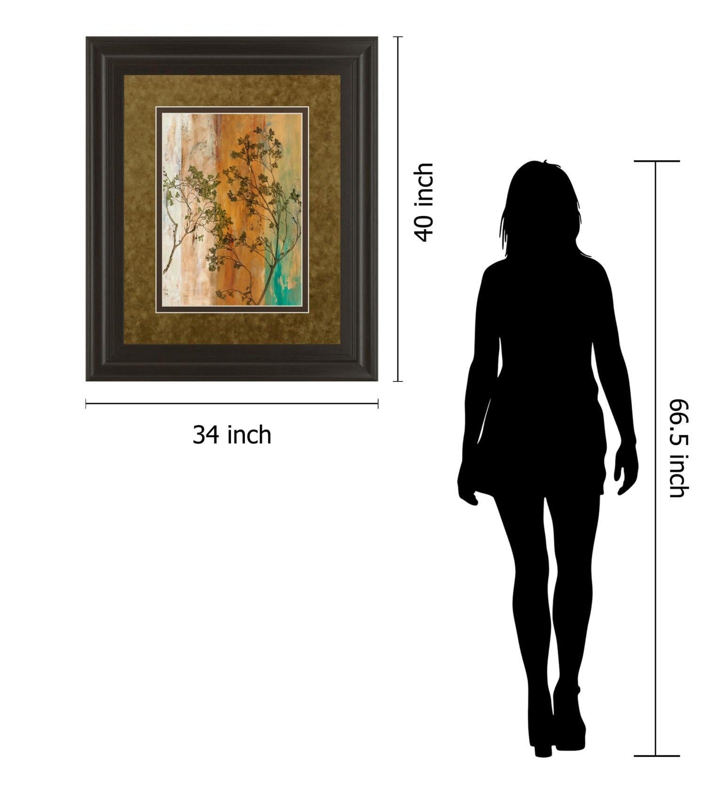 Spring Branch Il By Norm Olson - Framed Print Wall Art - Dark Brown Classy Art