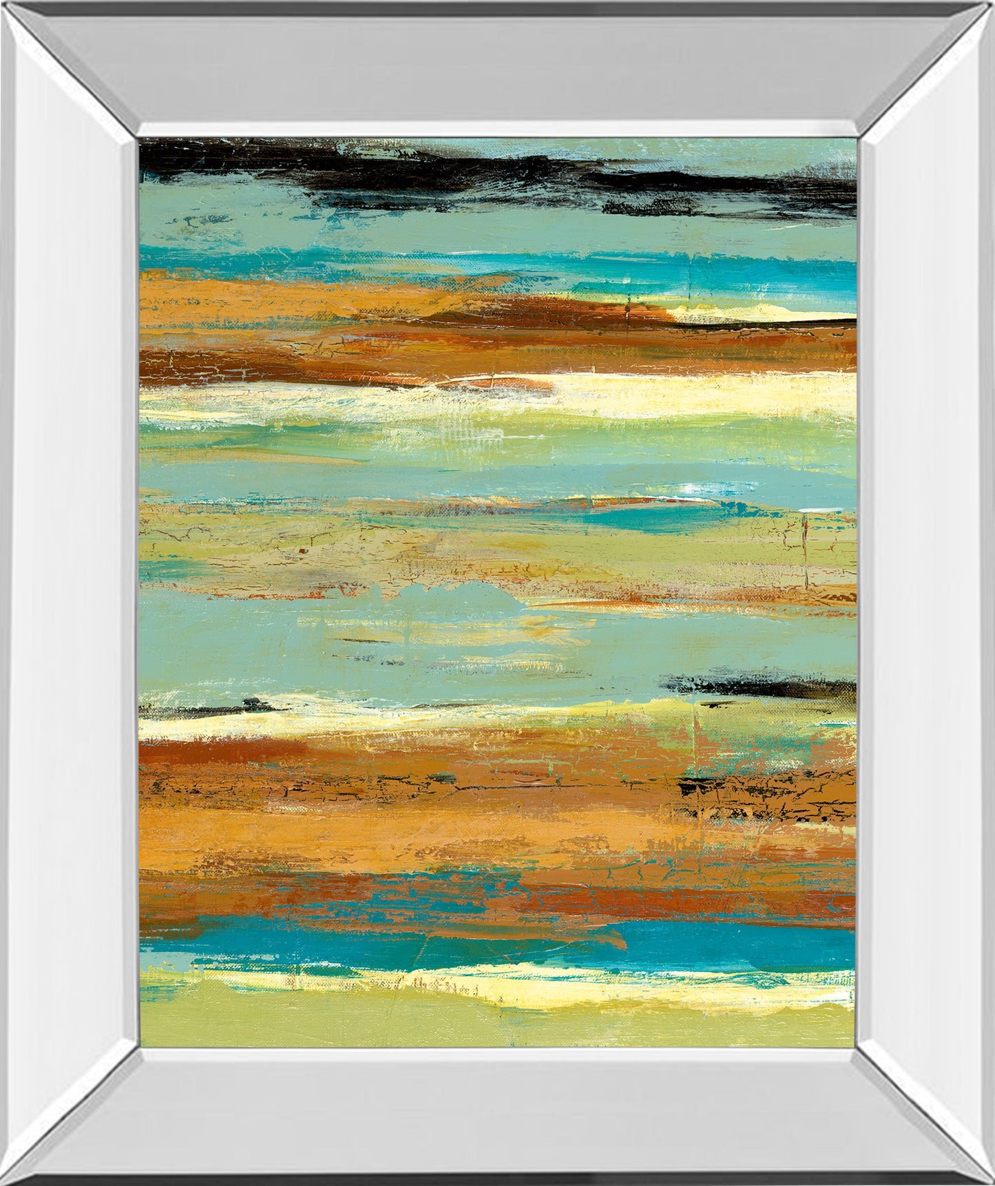 Terra Firma I By Maria Donovan - Mirror Framed Print Wall Art - Gold Classy Art