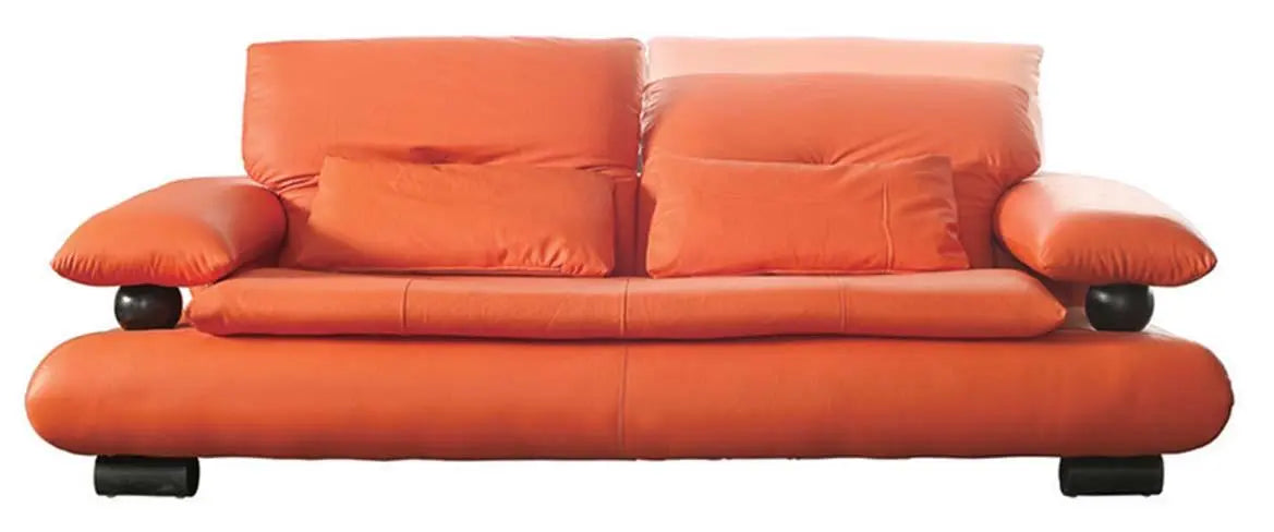 410 Contemporary Sofa and Loveseat in Orange Color by ESF Furniture ESF Furniture