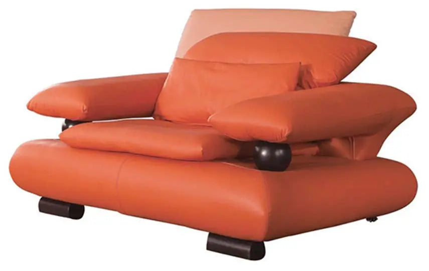 410 Contemporary Sofa and Loveseat in Orange Color by ESF Furniture ESF Furniture