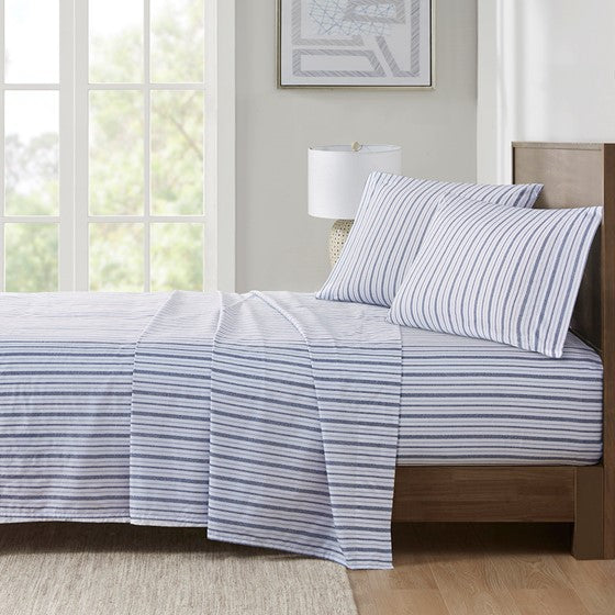 Sheet Set Blue Stripe Queen Olliix.com