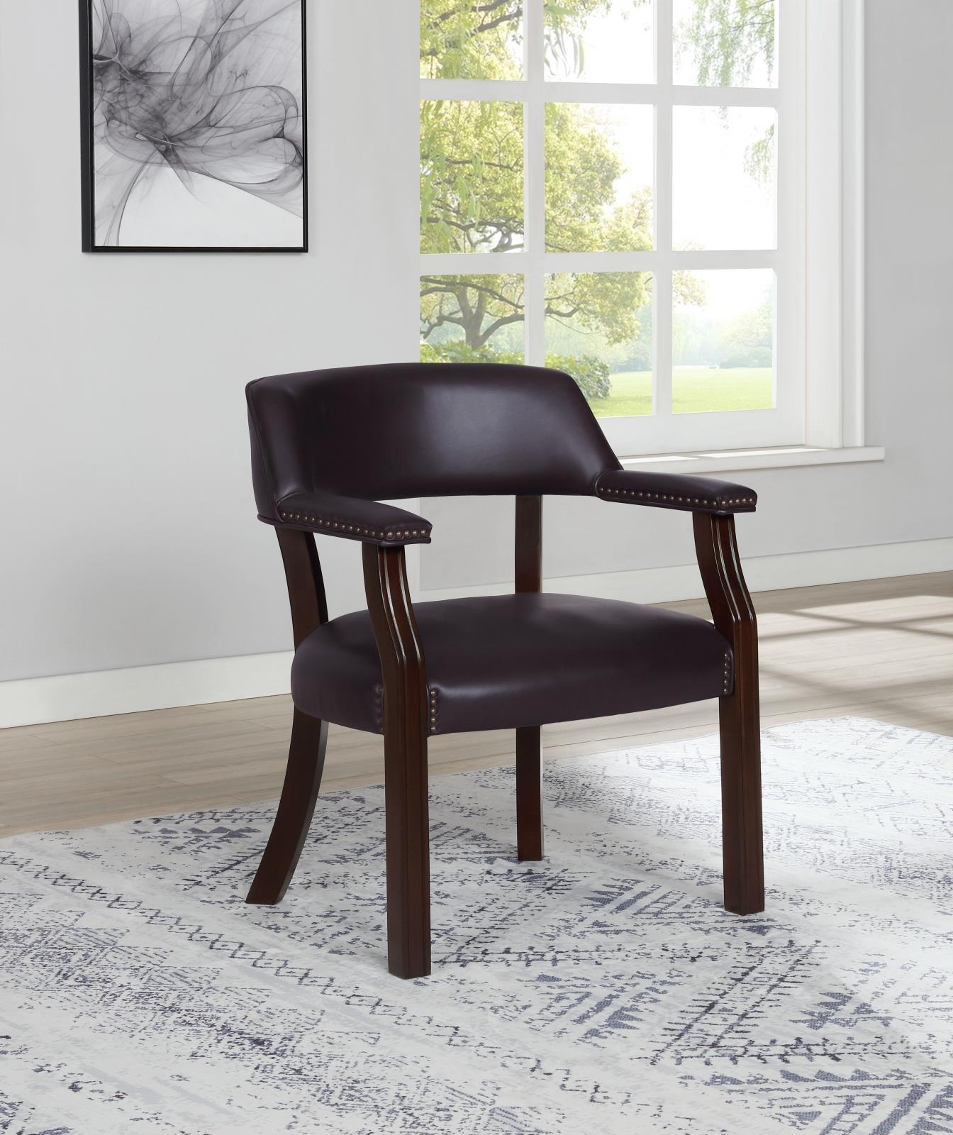 Modern Burgundy Guest Chair Coaster Z2 Premium