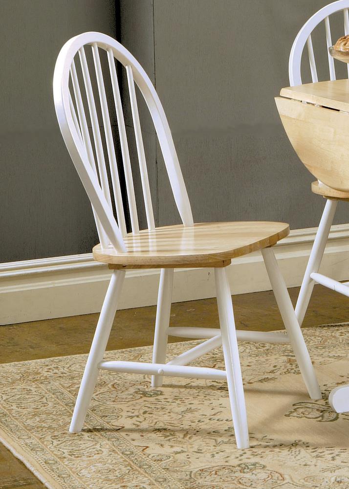 Country Two-Tone Natural Wood Dining Chair Coaster Z2 Premium