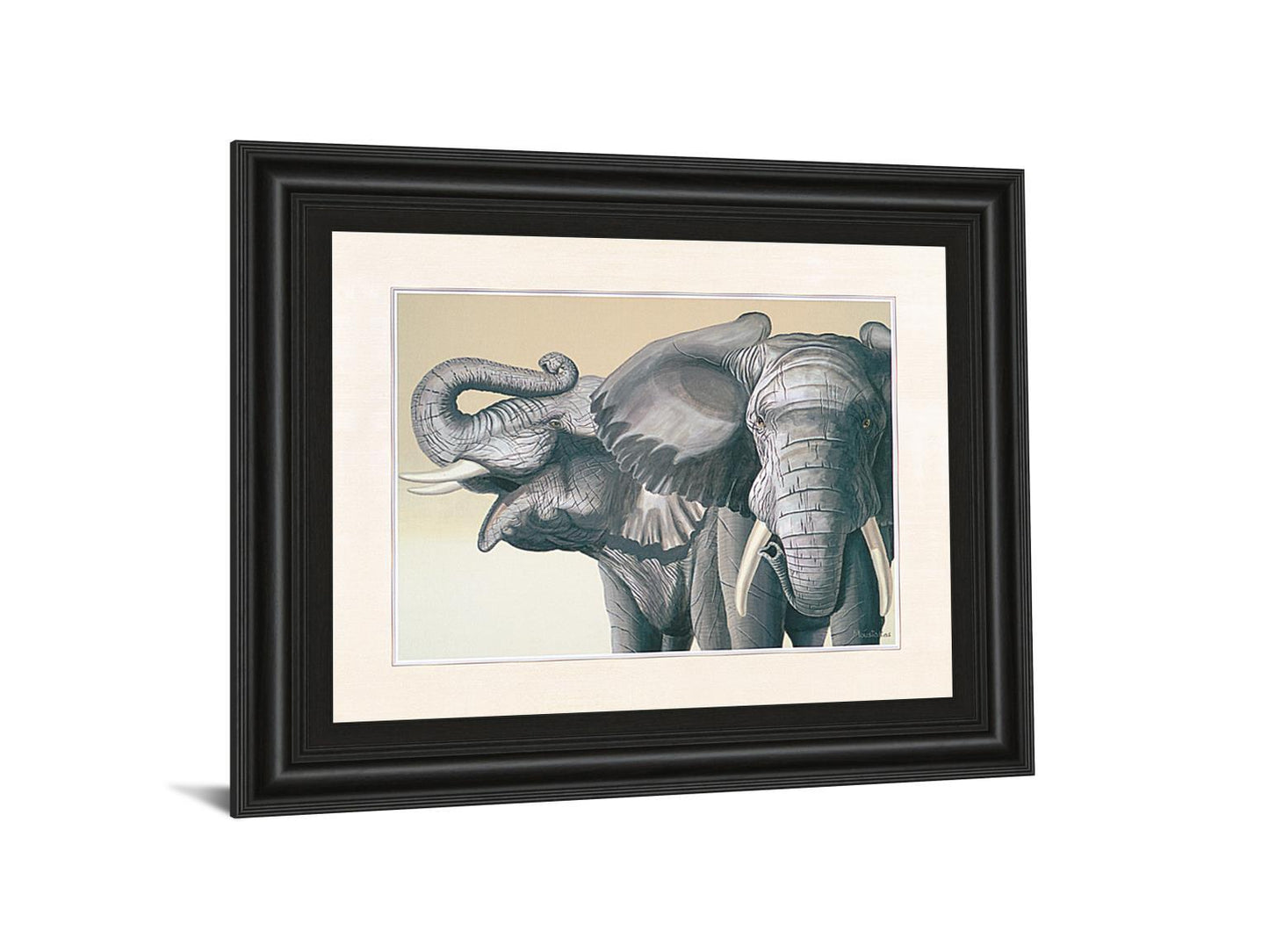 Elephant By Peter Moustakas - Framed Print Wall Art - Dark Gray Classy Art