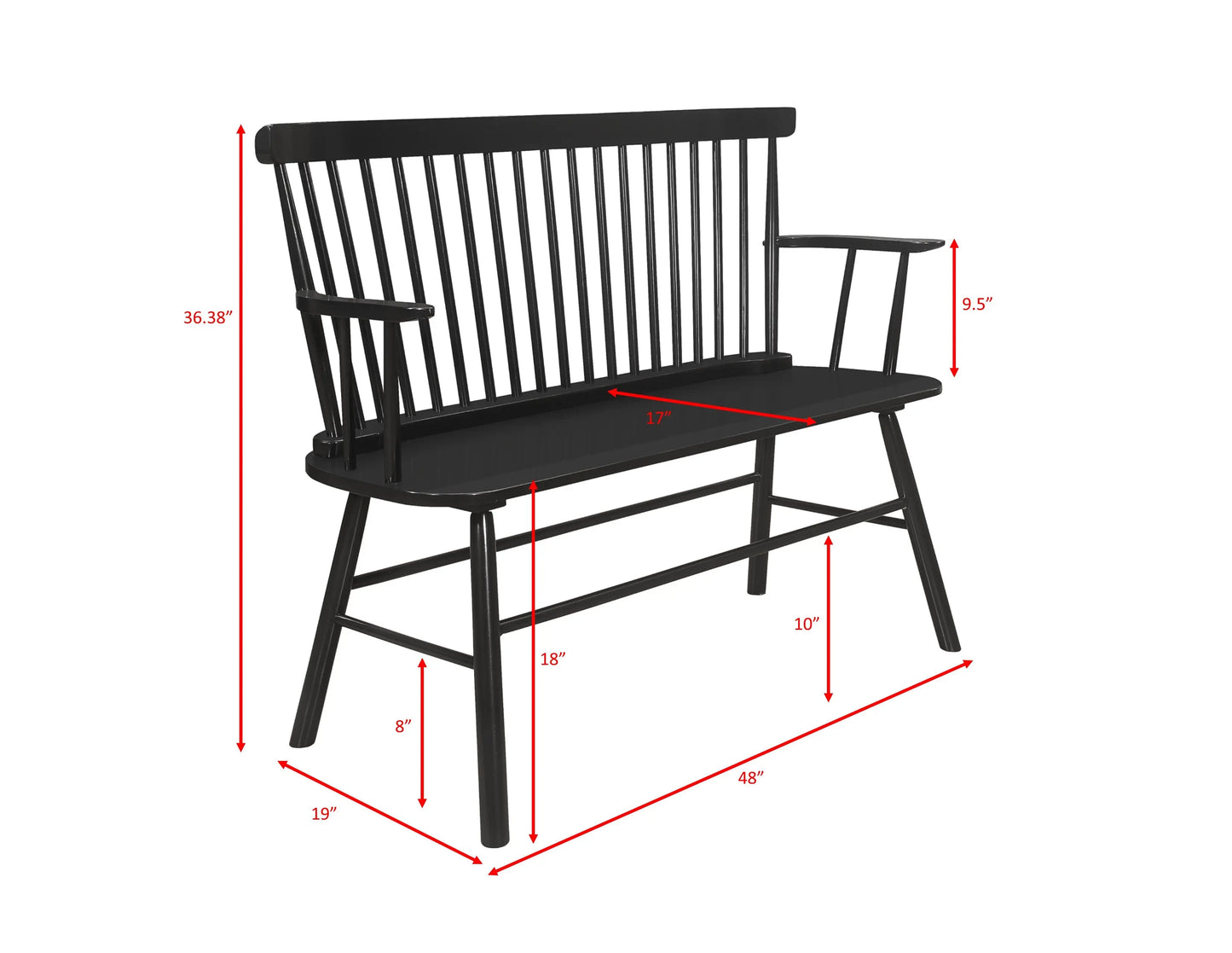 Jerimiah Spindleback Black Bench Crown Mark