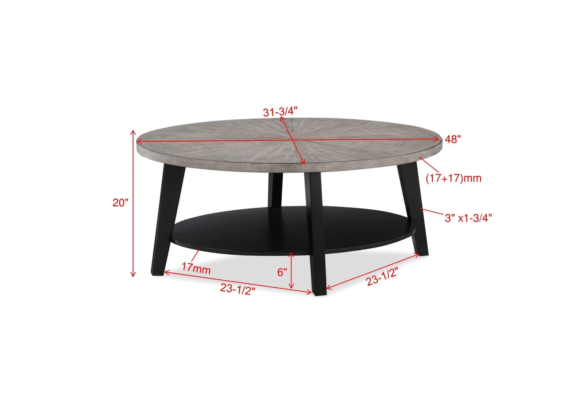 Mathis Gray/Black 3-Piece Coffee Table Set Crown Mark