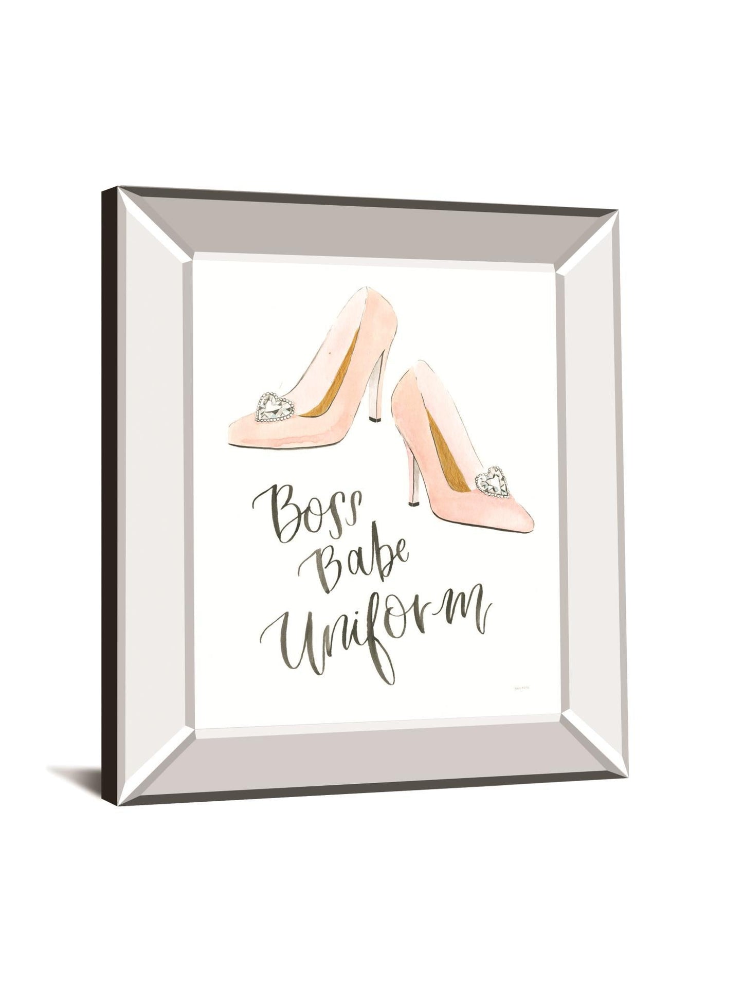 Boss Babe III By Jenaya Jackson - Mirror Framed Print Wall Art - White Classy Art