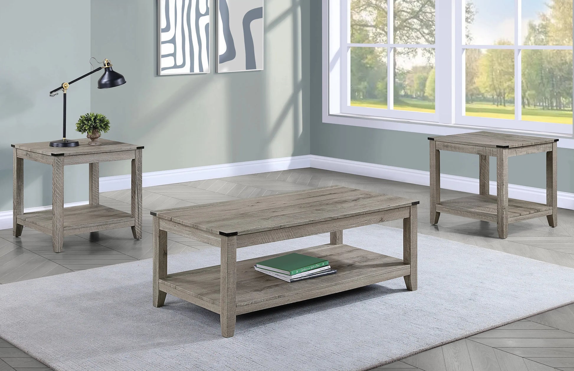 Milton 3-Piece Coffee Table Set Crown Mark